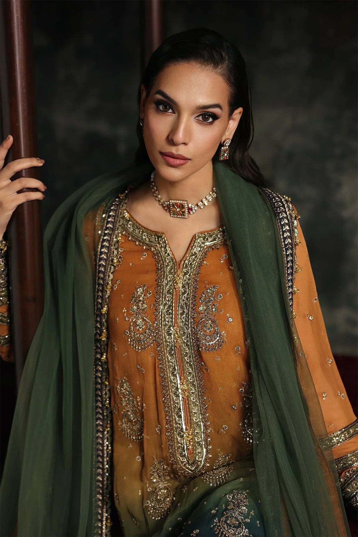Jewel Tone Heritage - 3Piece Embroidered Lawn Suit | Ready To Wear