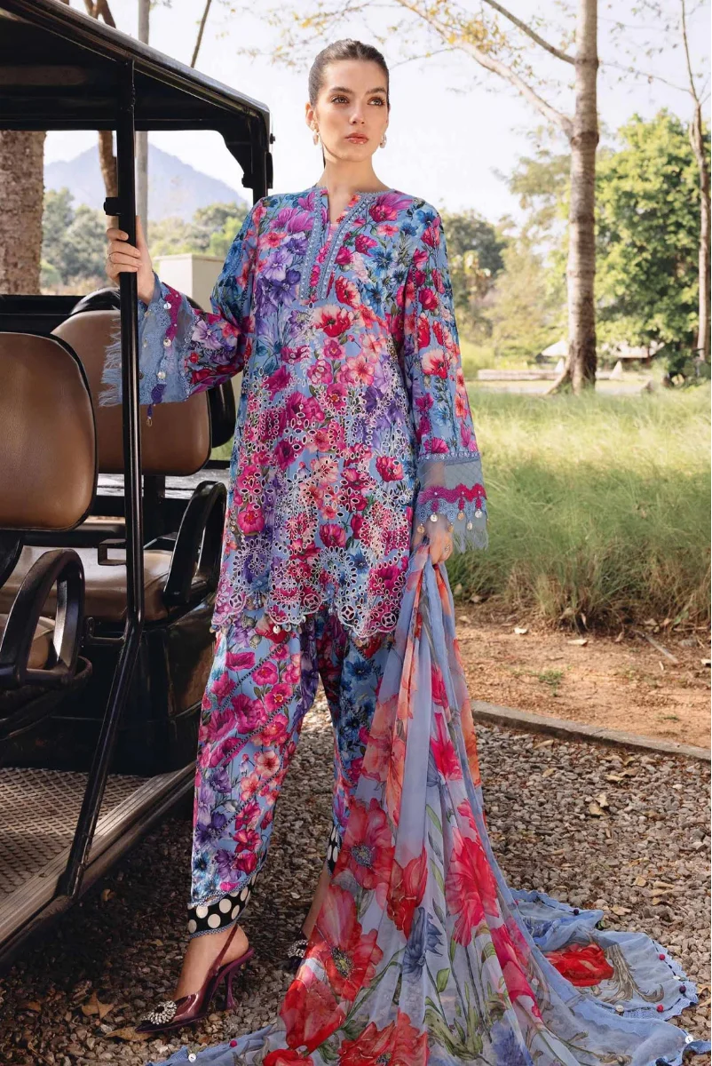 03-Piece Printed Lawn Suit - Ready To Wear