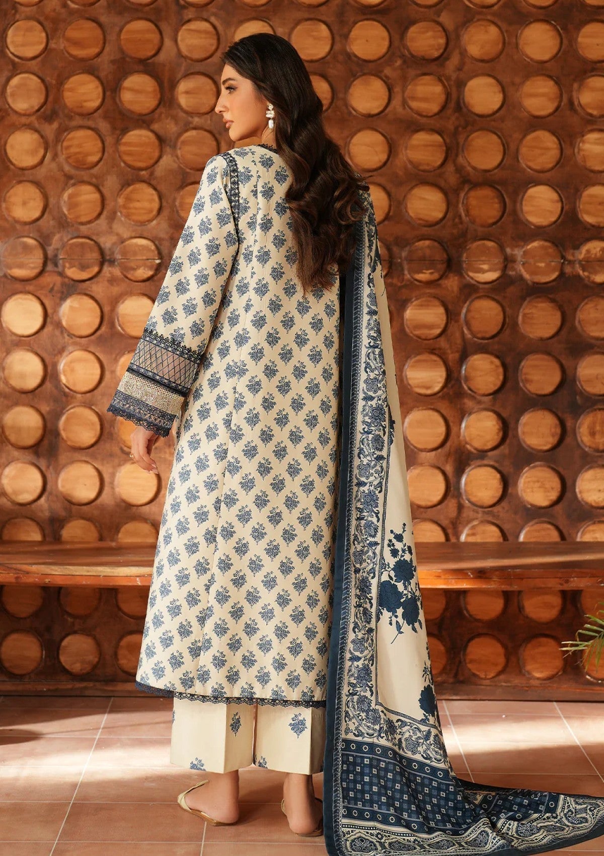 3  Piece Stitched Lawn Dress  -  Ready  to Wear
