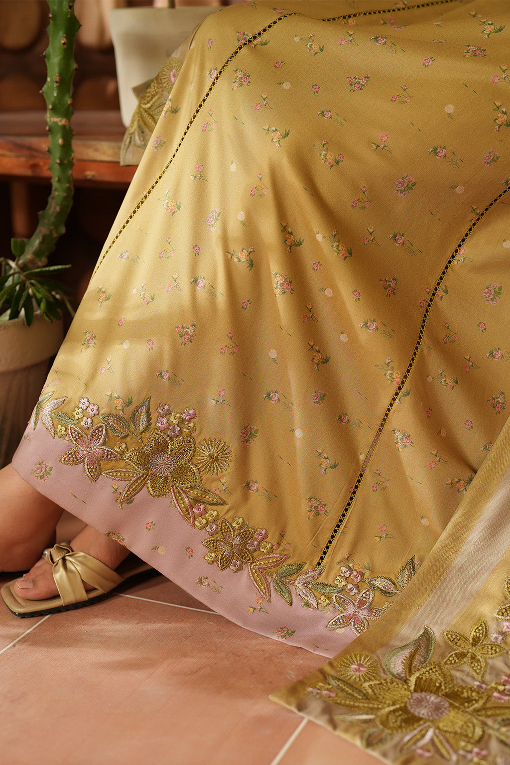 3 Piece Embroidered Lawn  Stitched Suit Ready To Wear