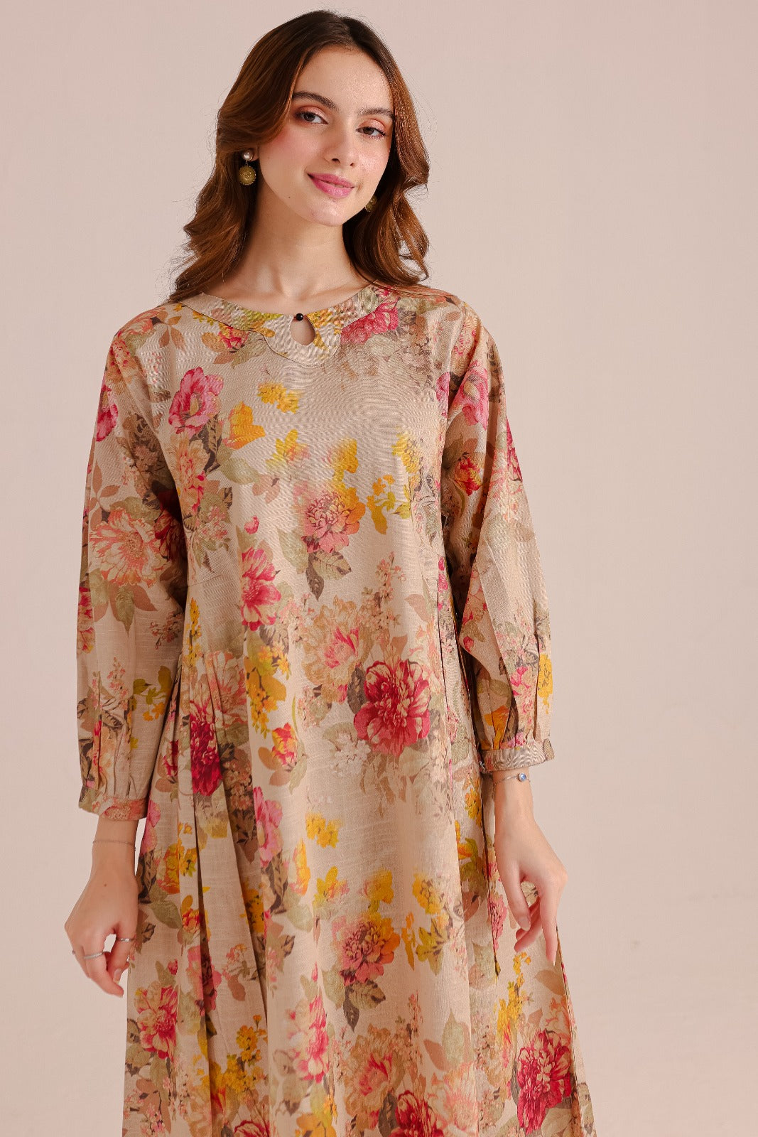 2  Piece Stitched Printed Cotton Lawn Suit -  Ready to Wear