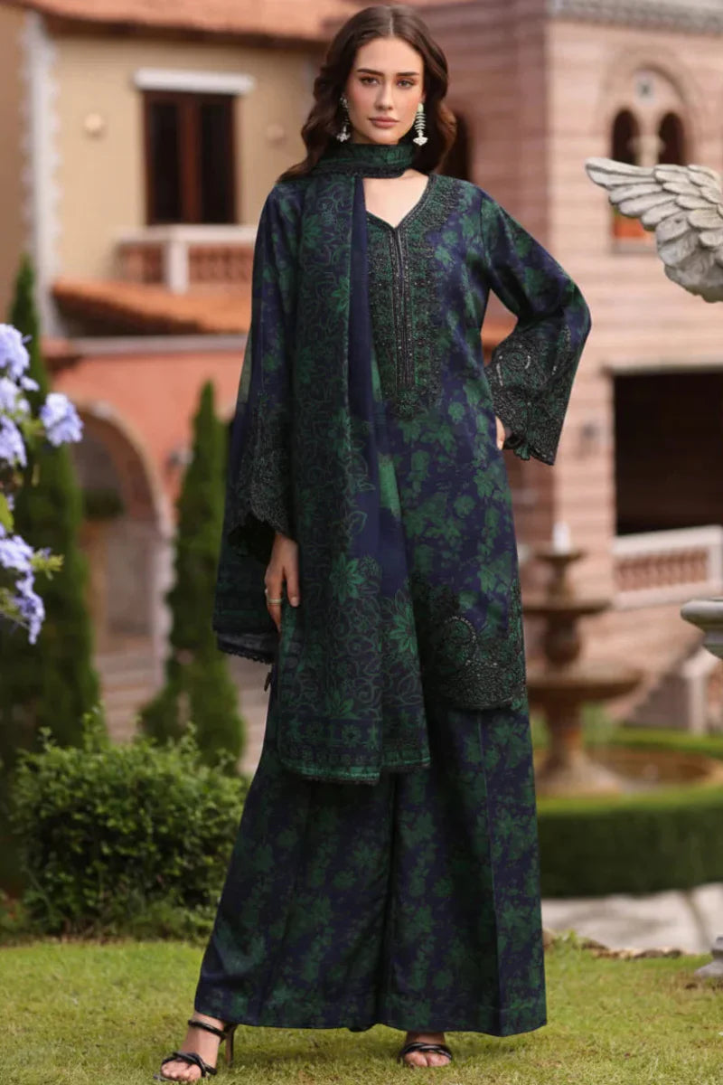 03-Piece Lawn Suit With Embroidery - Ready To Wear