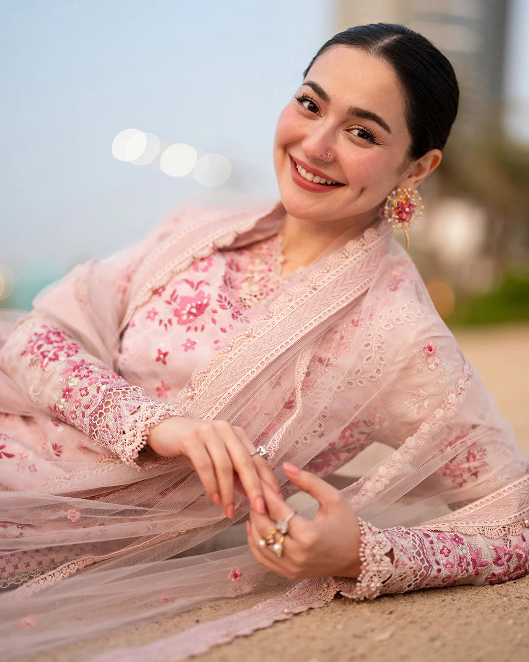 Blush Pink Embroidered Lawn Suit | Ready To Wear