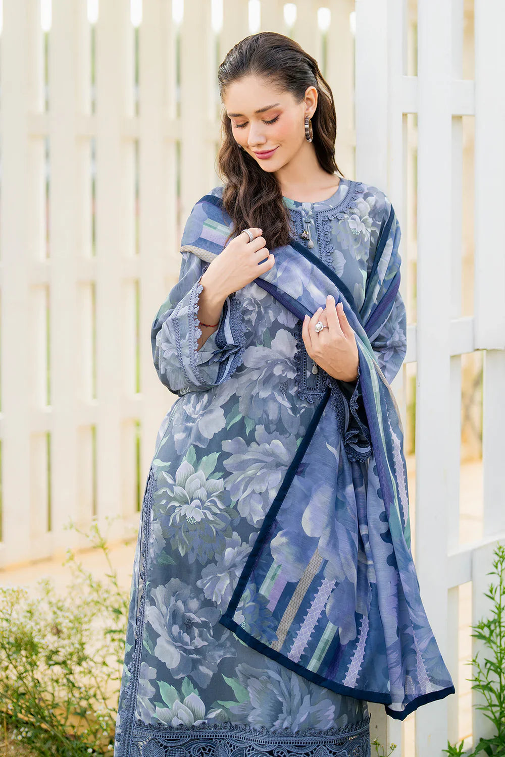 Steel Flora - 3 Piece Lawn Suit | Ready To Wear