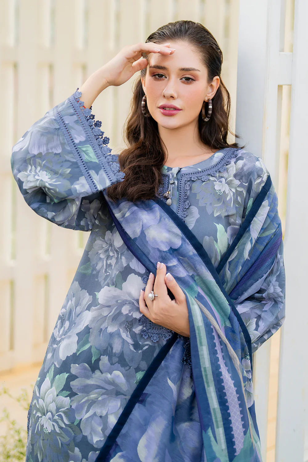 Steel Flora - 3 Piece Lawn Suit | Ready To Wear