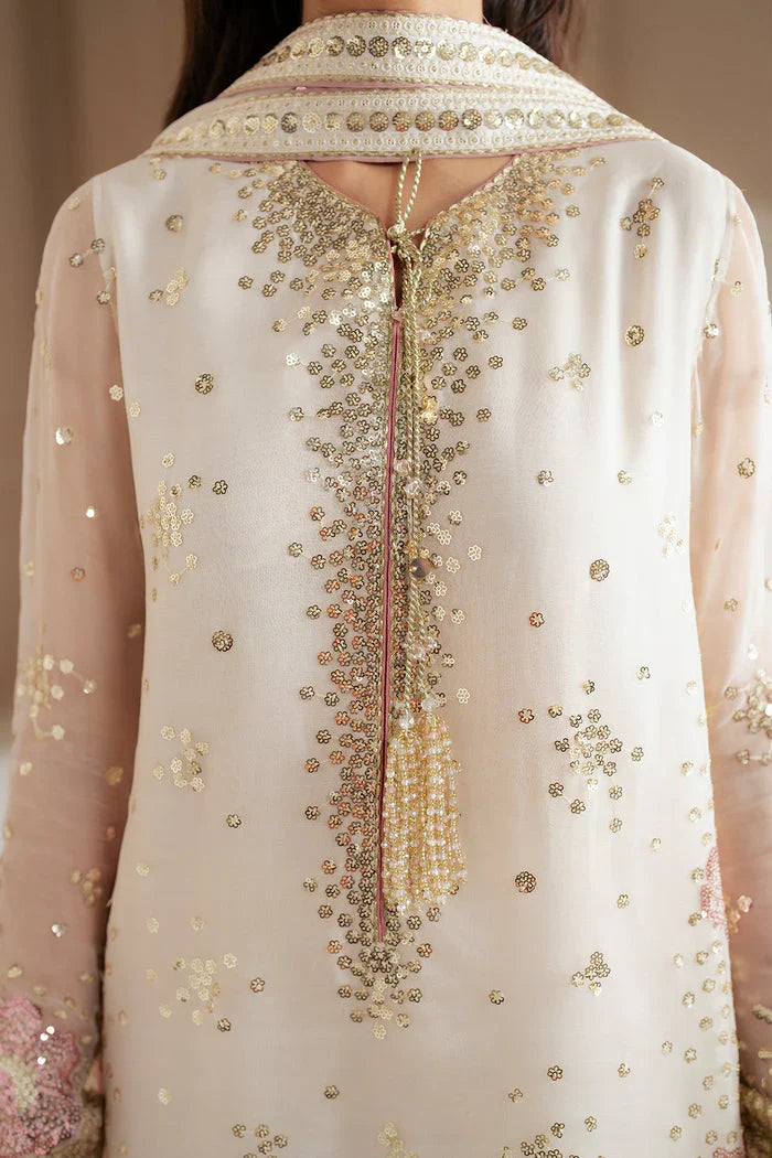 Ivory Rosewater - Embroidered Chiffon Suit | Ready To Wear