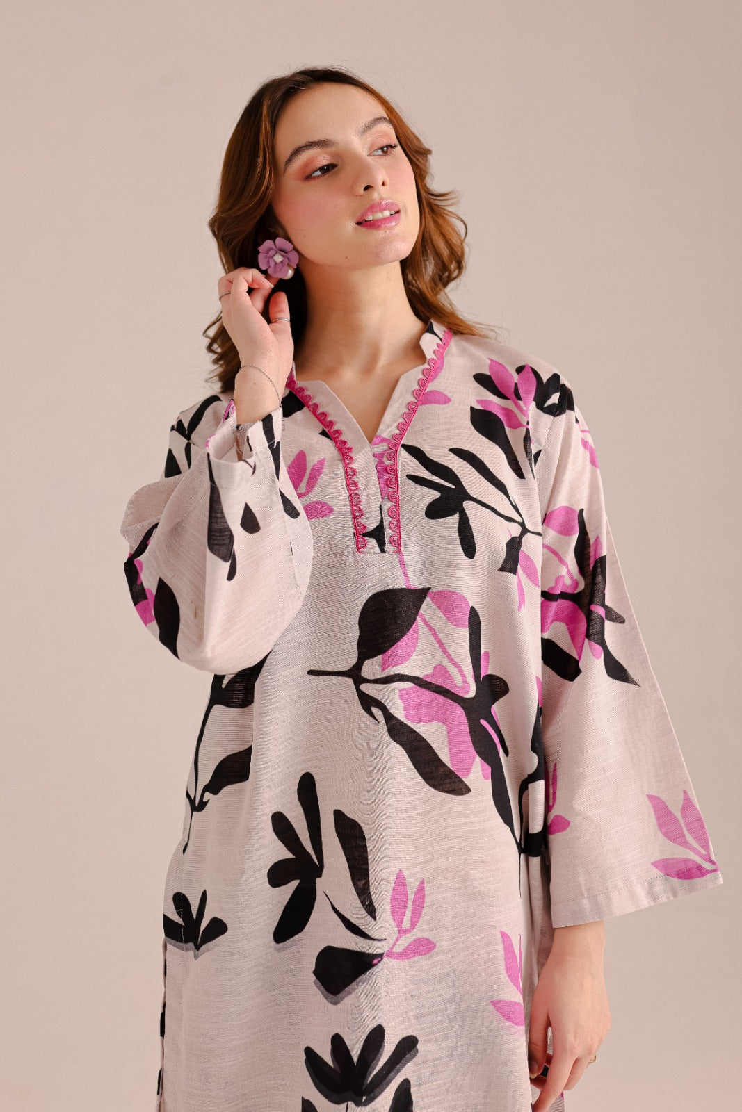 2  Piece Stitched Printed Cotton Lawn Suit -  Ready to Wear