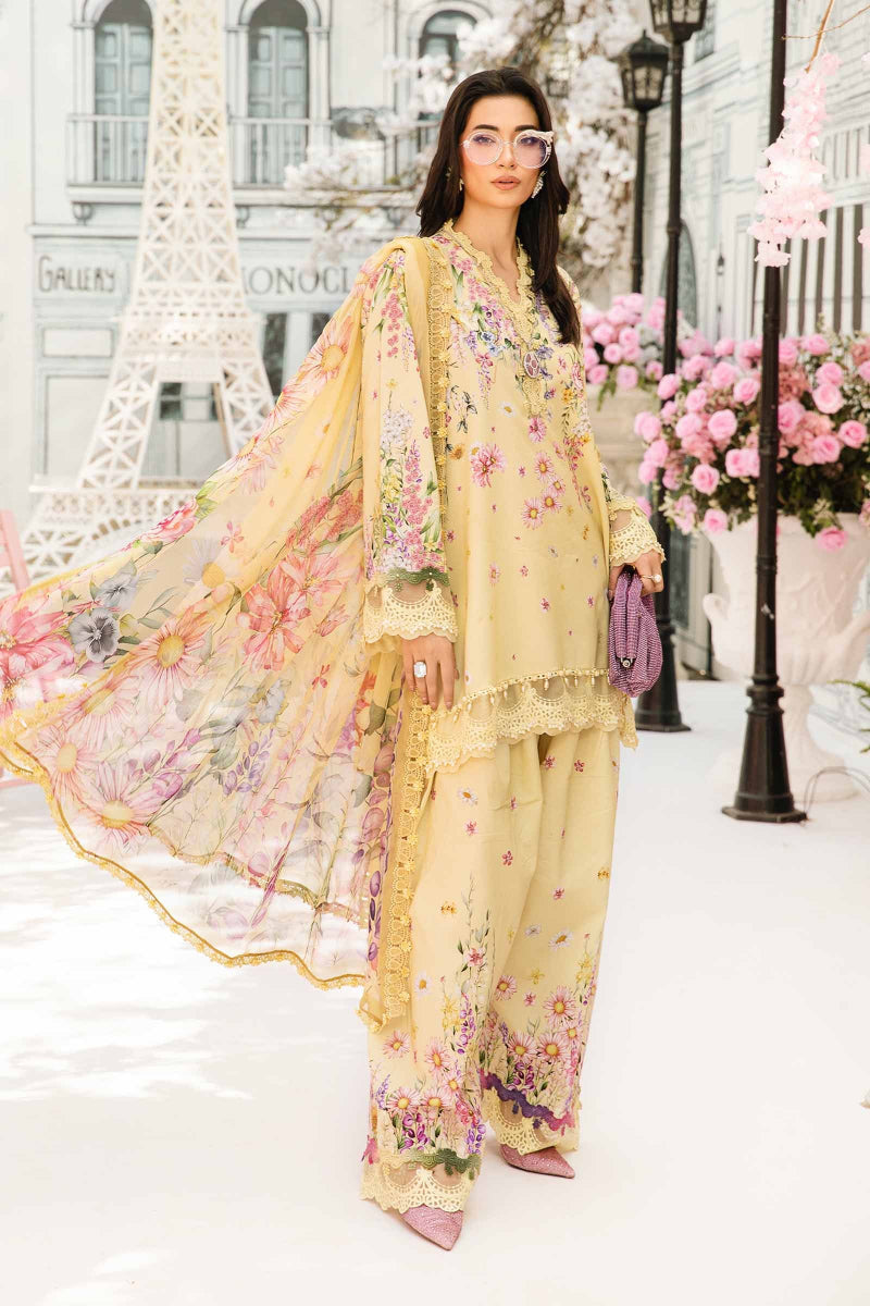 Lemon Flora - 3 Piece Printed Lawn Suit | Ready To Wear