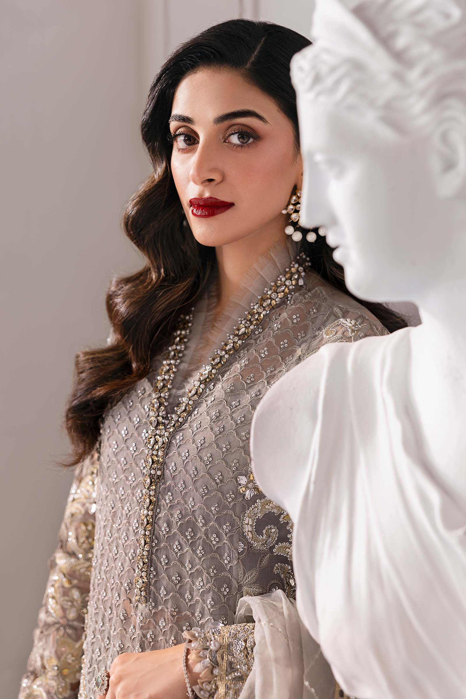 03-Piece Organza Suit With Fully Embroidery - Ready To Wear
