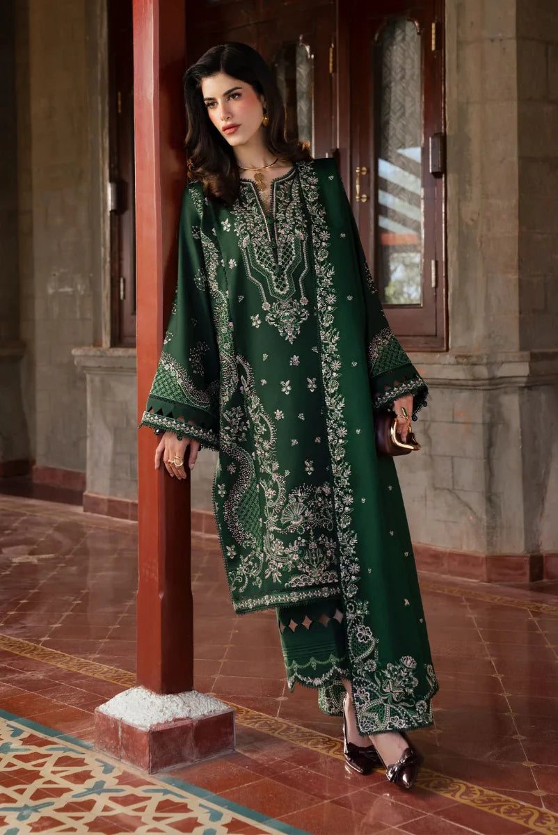 Forest Green - 3 Piece Embroidered Lawn Suit | Ready To Wear