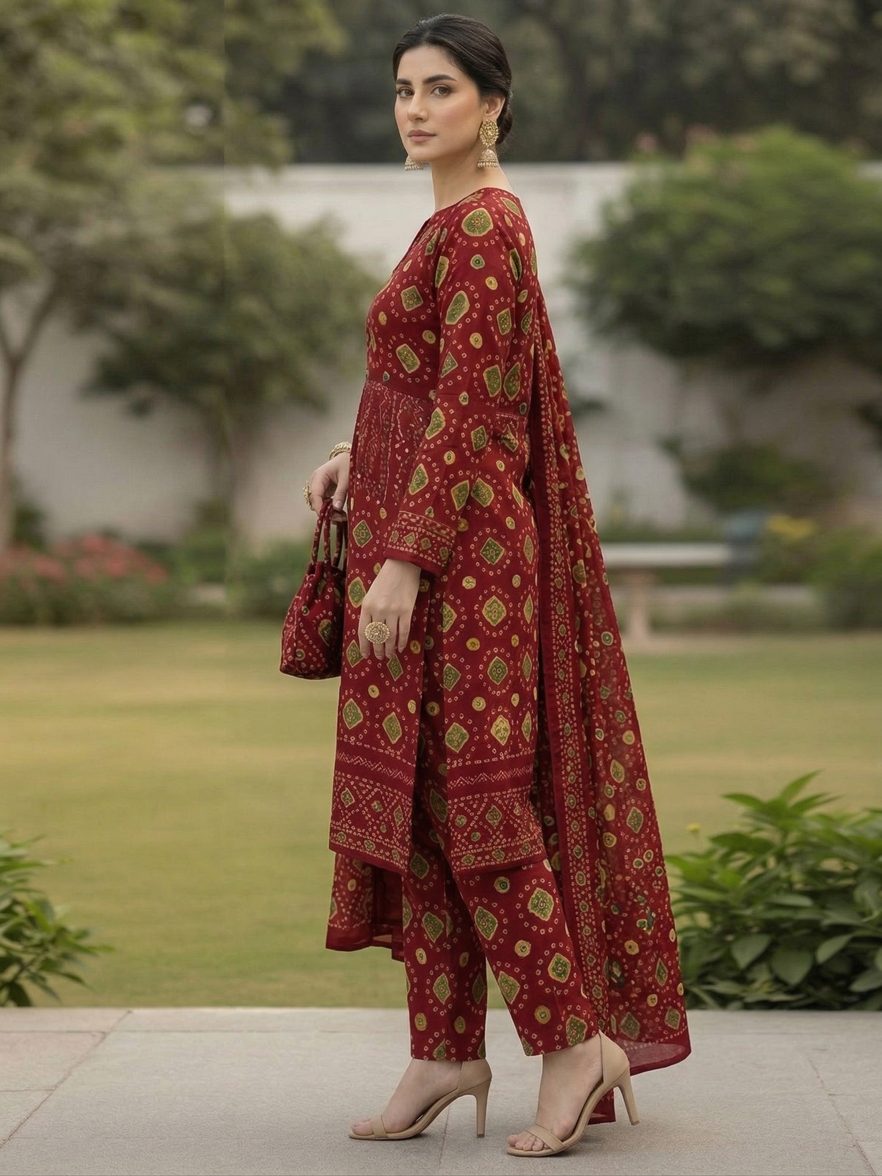 03-Piece Printed Lawn Suit - Ready To Wear
