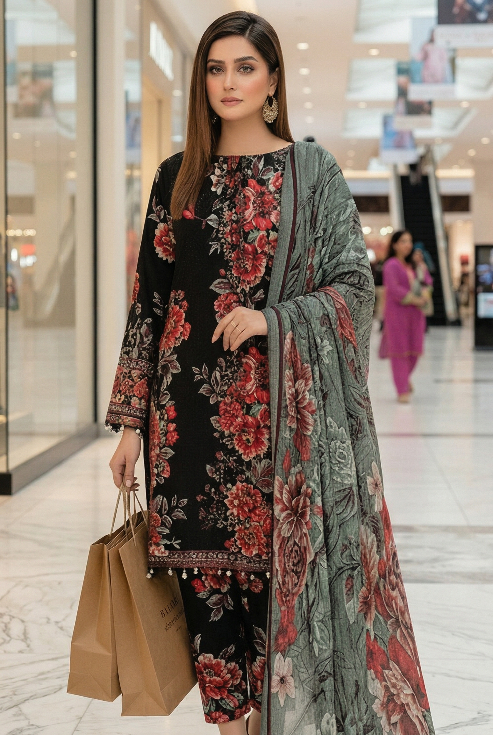 03-Piece Lawn Suit - Ready To Wear