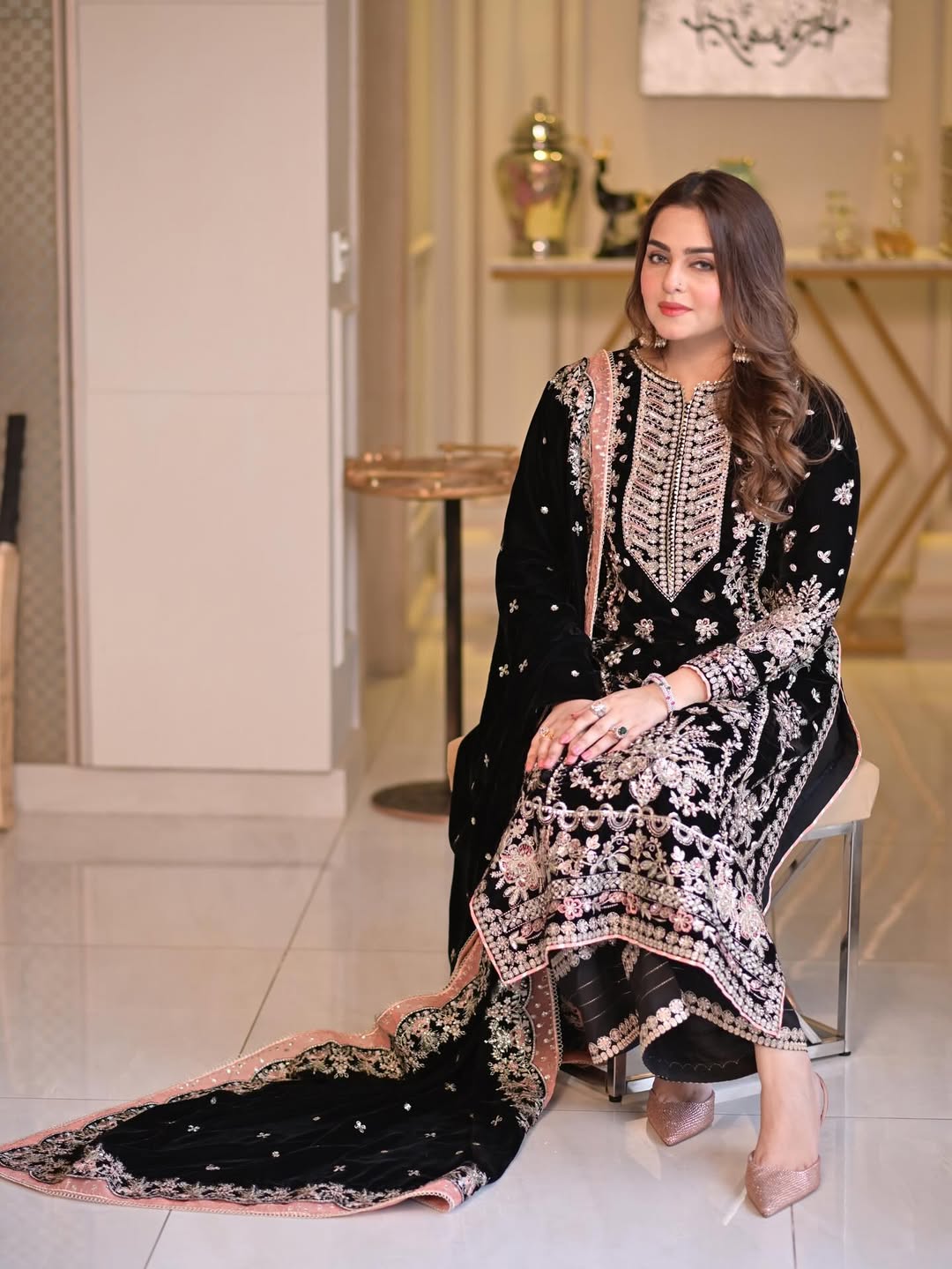 3 Piece Stitched Embroidery Lawn Suit - Ready To Wear