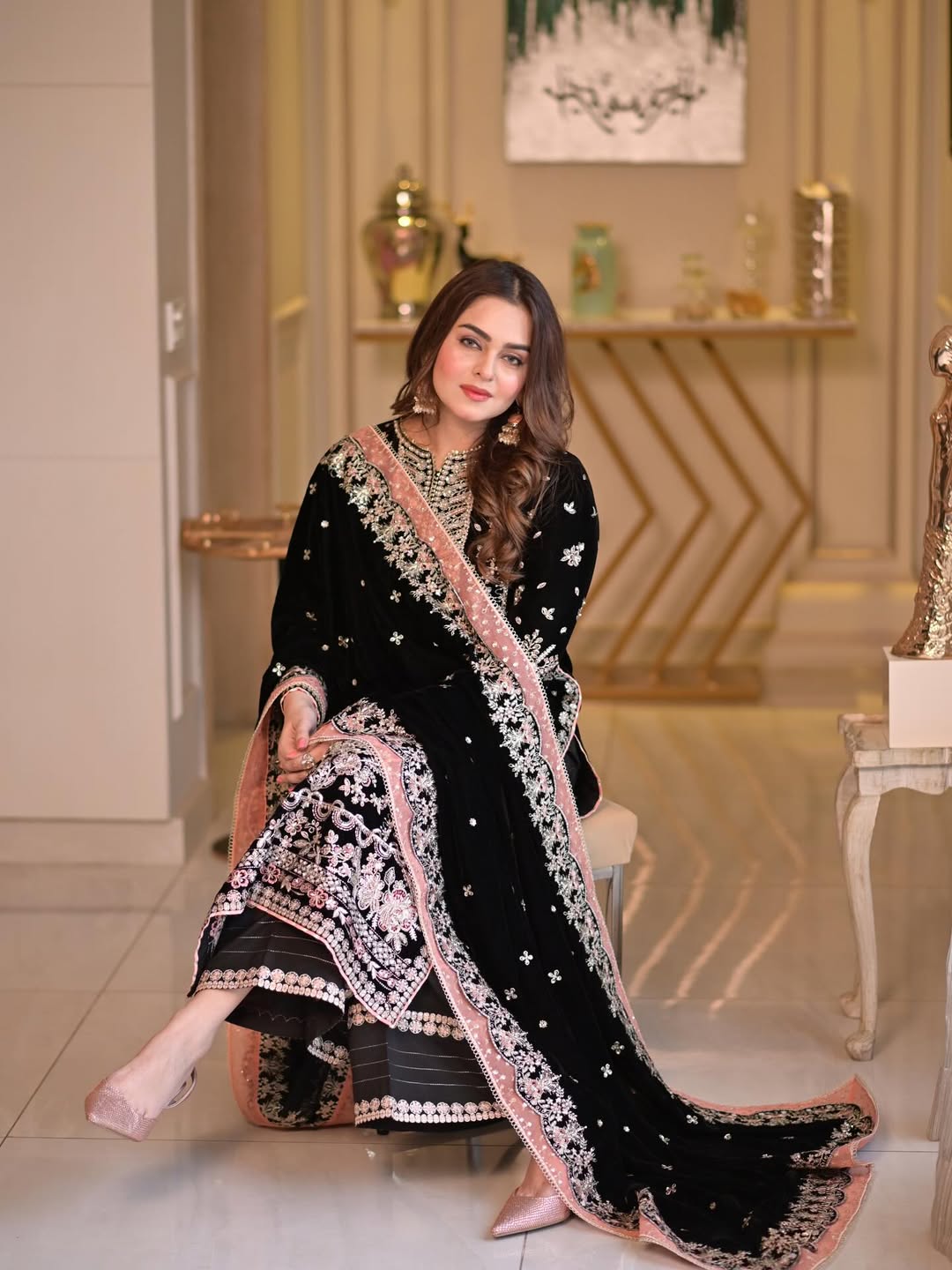 3 Piece Stitched Embroidery Lawn Suit - Ready To Wear