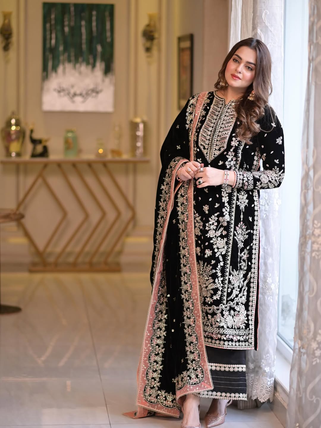 3 Piece Stitched Embroidery Lawn Suit - Ready To Wear