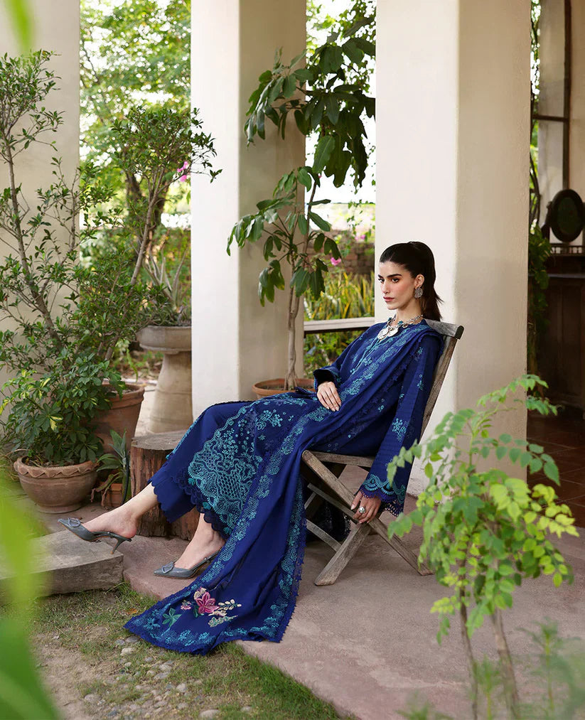 Midnight Aqua - Embroidered Lawn Suit | Ready To Wear
