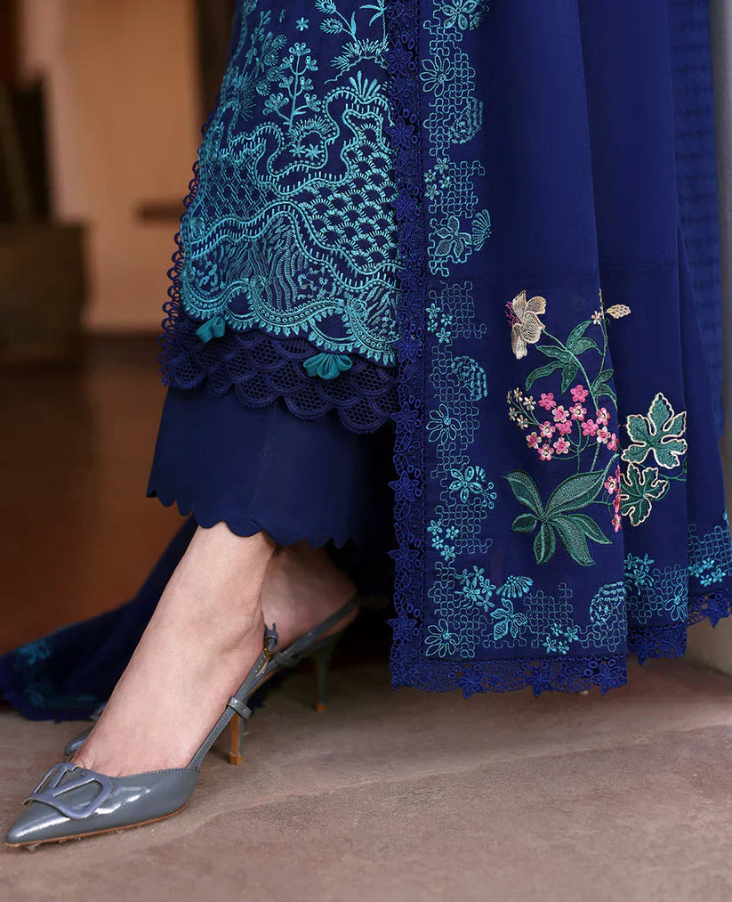 Midnight Aqua - Embroidered Lawn Suit | Ready To Wear