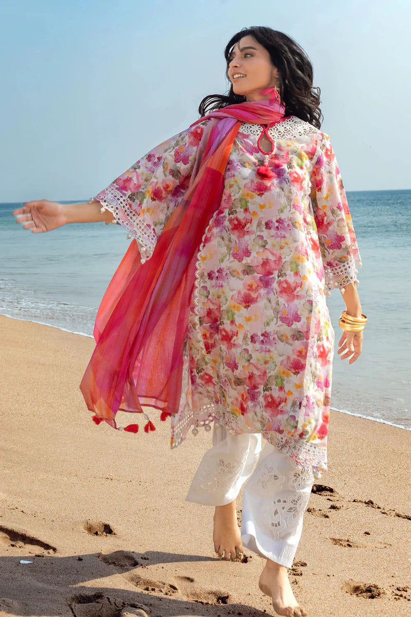 Sunset Floral Breeze - Printed Lawn Suit | Ready To Wear