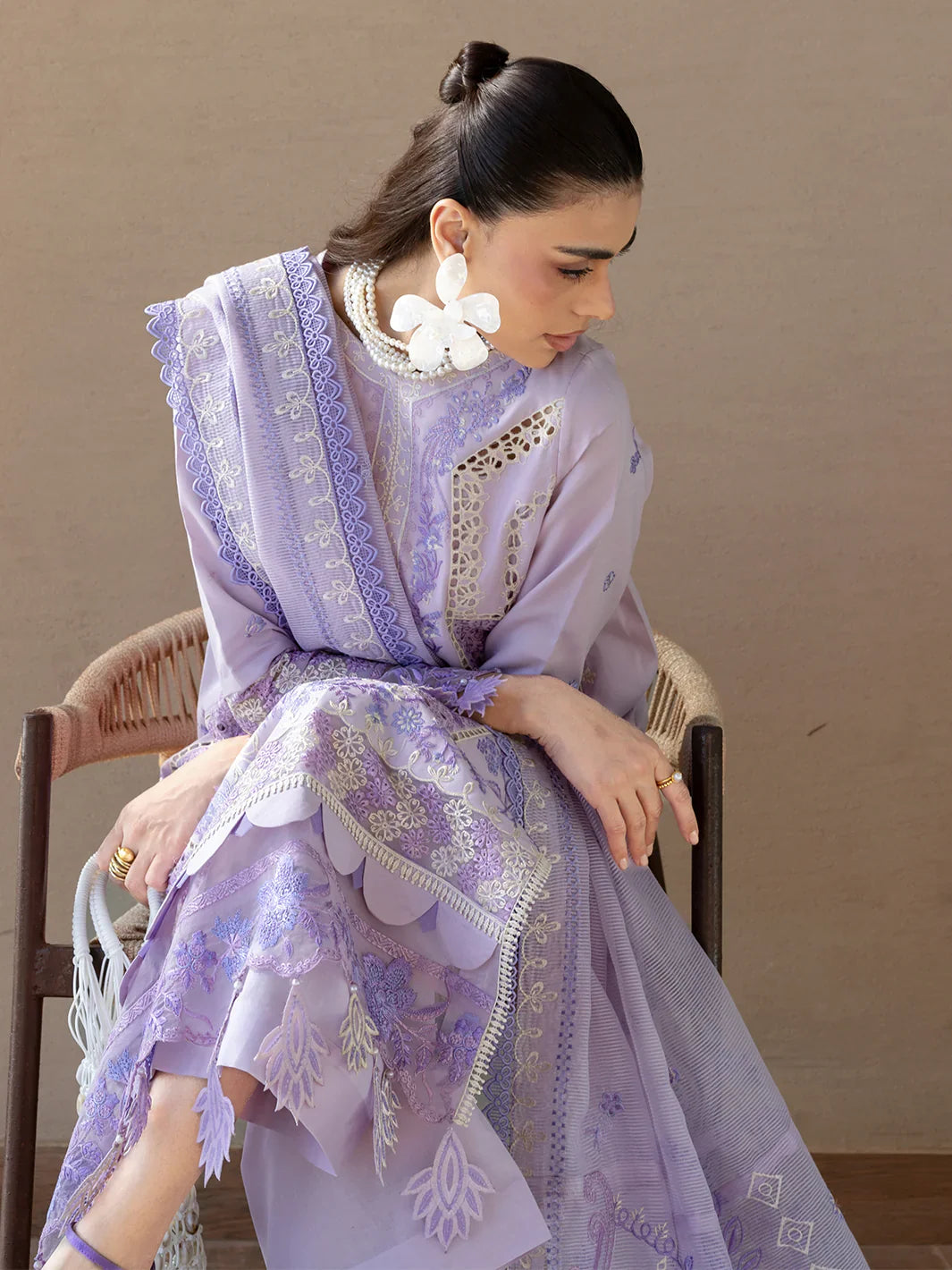 Soft Purple Elegance - 3 Piece Lawn Suit | Ready To Wear