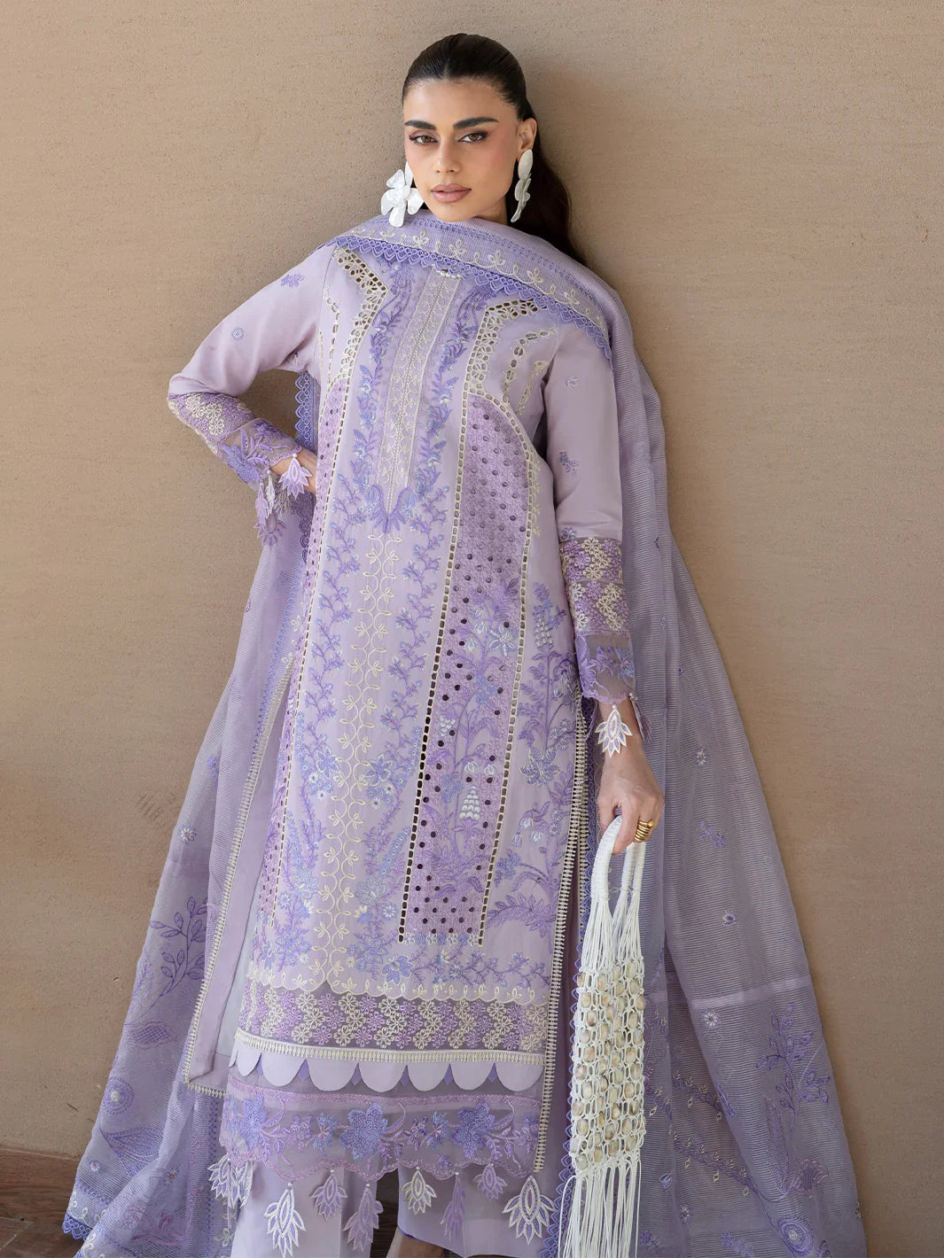 Soft Purple Elegance - 3 Piece Lawn Suit | Ready To Wear