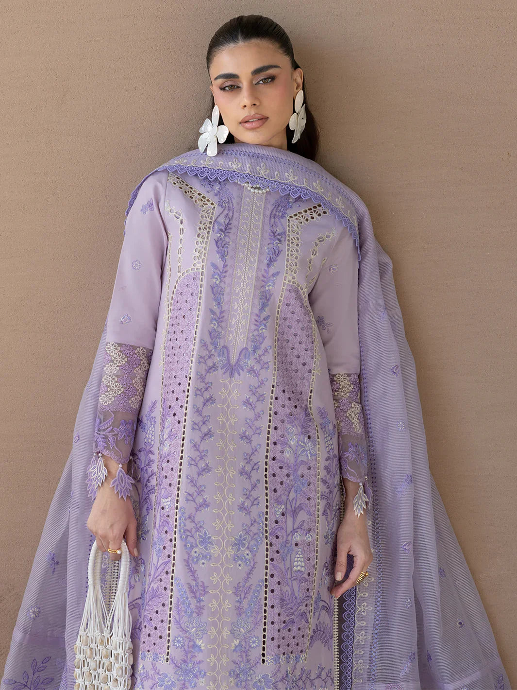 Soft Purple Elegance - 3 Piece Lawn Suit | Ready To Wear