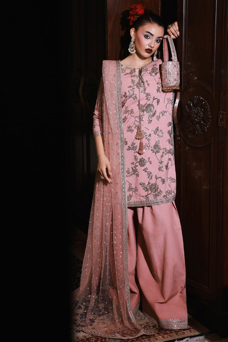 Embroidered Raw Silk Suit | Ready-to-Wear Palazzo Set