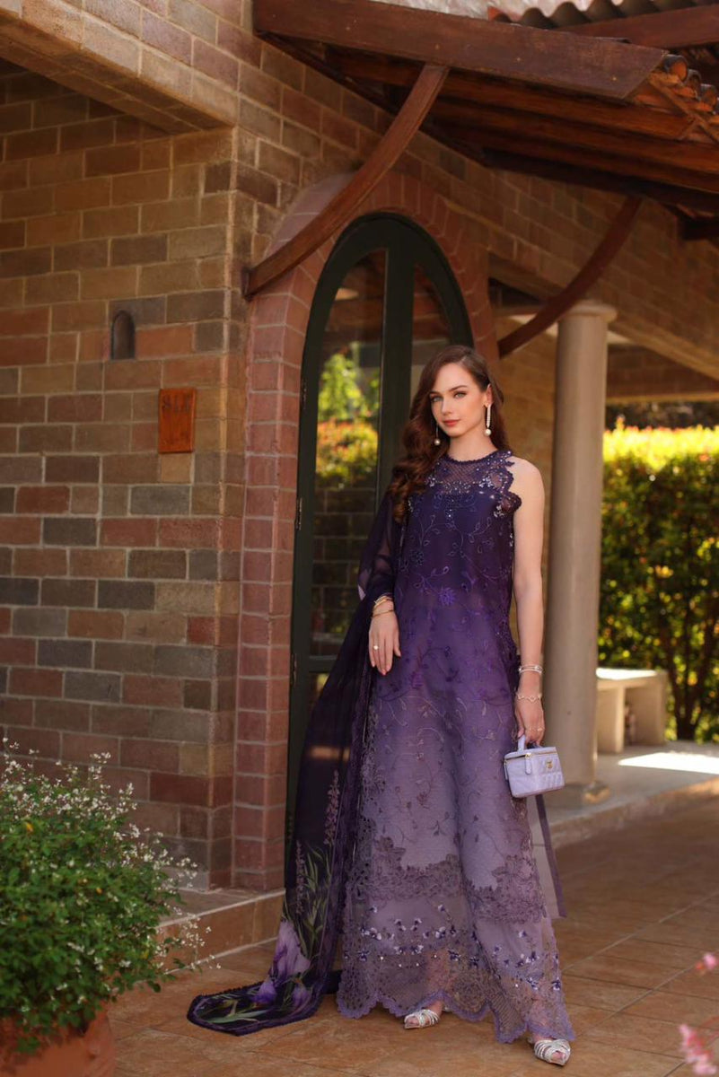 Violet Dusk - 3 Piece Printed Lawn Suit | Ready To Wear