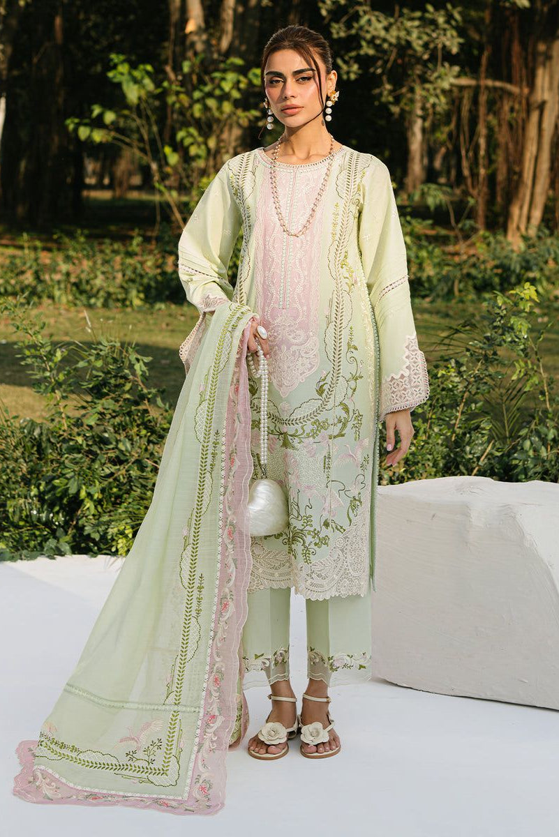 Pistachio Blush - Embroidered Cotton Suit | Ready To Wear