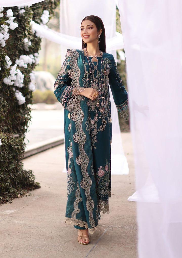 Peacock Teal - Embroidered Lawn Suit | REady To Wear