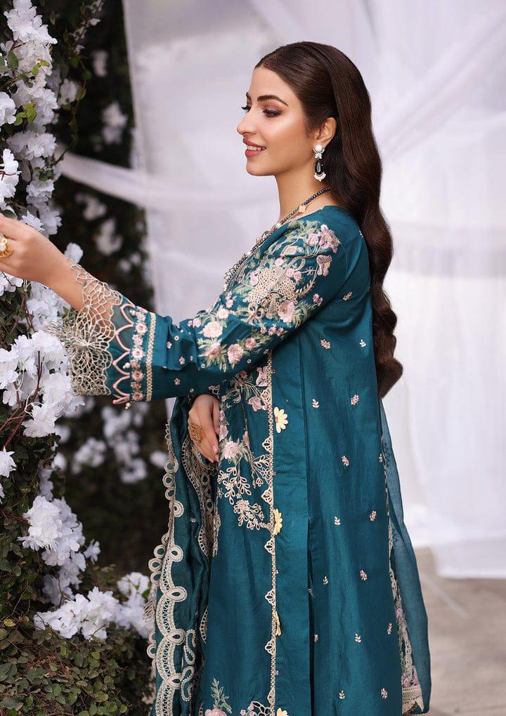 Peacock Teal - Embroidered Lawn Suit | REady To Wear