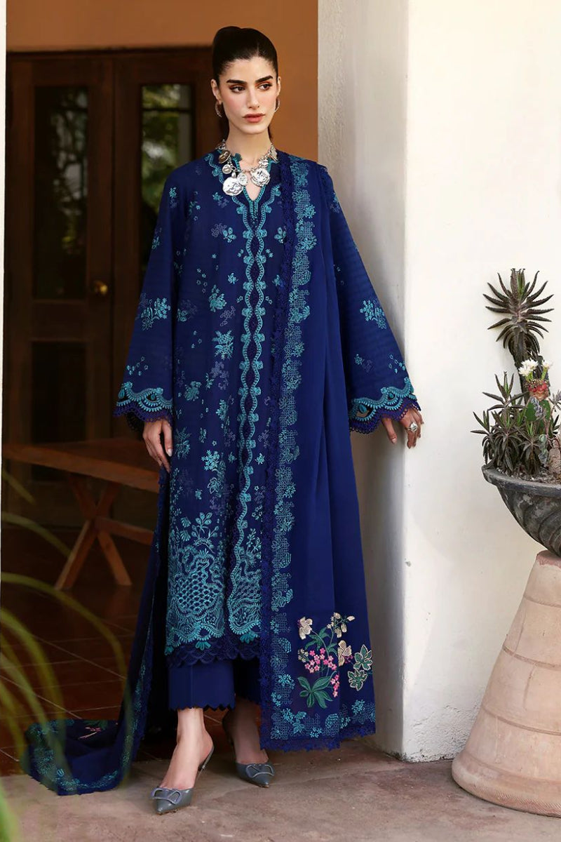 Midnight Aqua - Embroidered Lawn Suit | Ready To Wear
