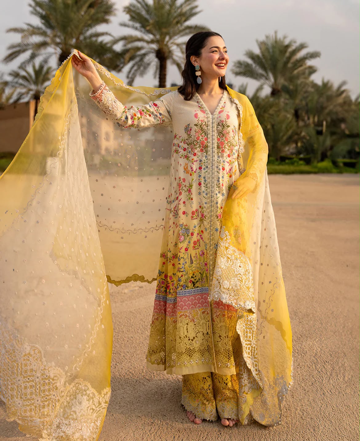 3 Pcs  Embroidered Lawn Suit |Ready To Wear
