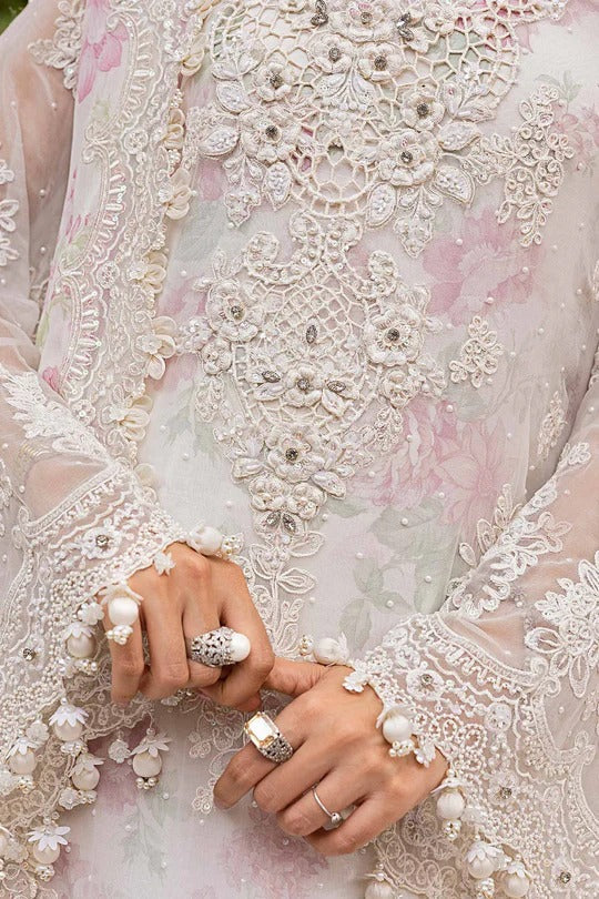 Ivory Orchid - 3 Piece Chiffon Suit | Ready To Wear