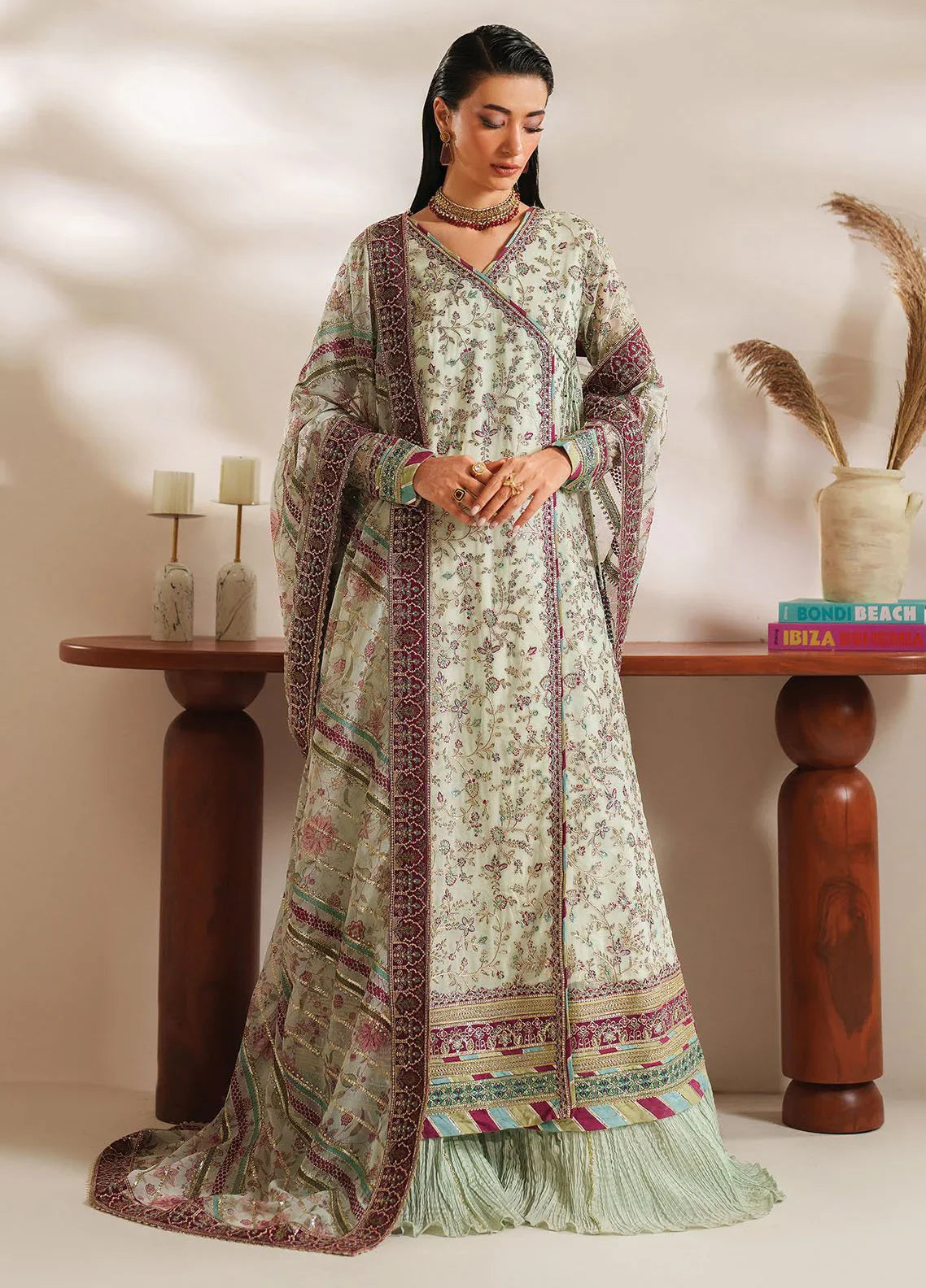 03-Piece Lawn Shirt With Embroidery  Ready To Wear