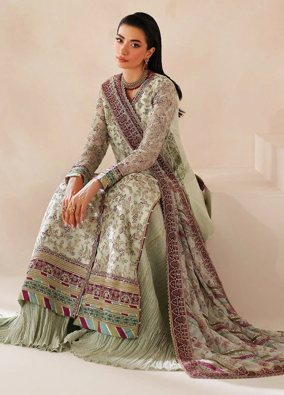 03-Piece Lawn Shirt With Embroidery  Ready To Wear