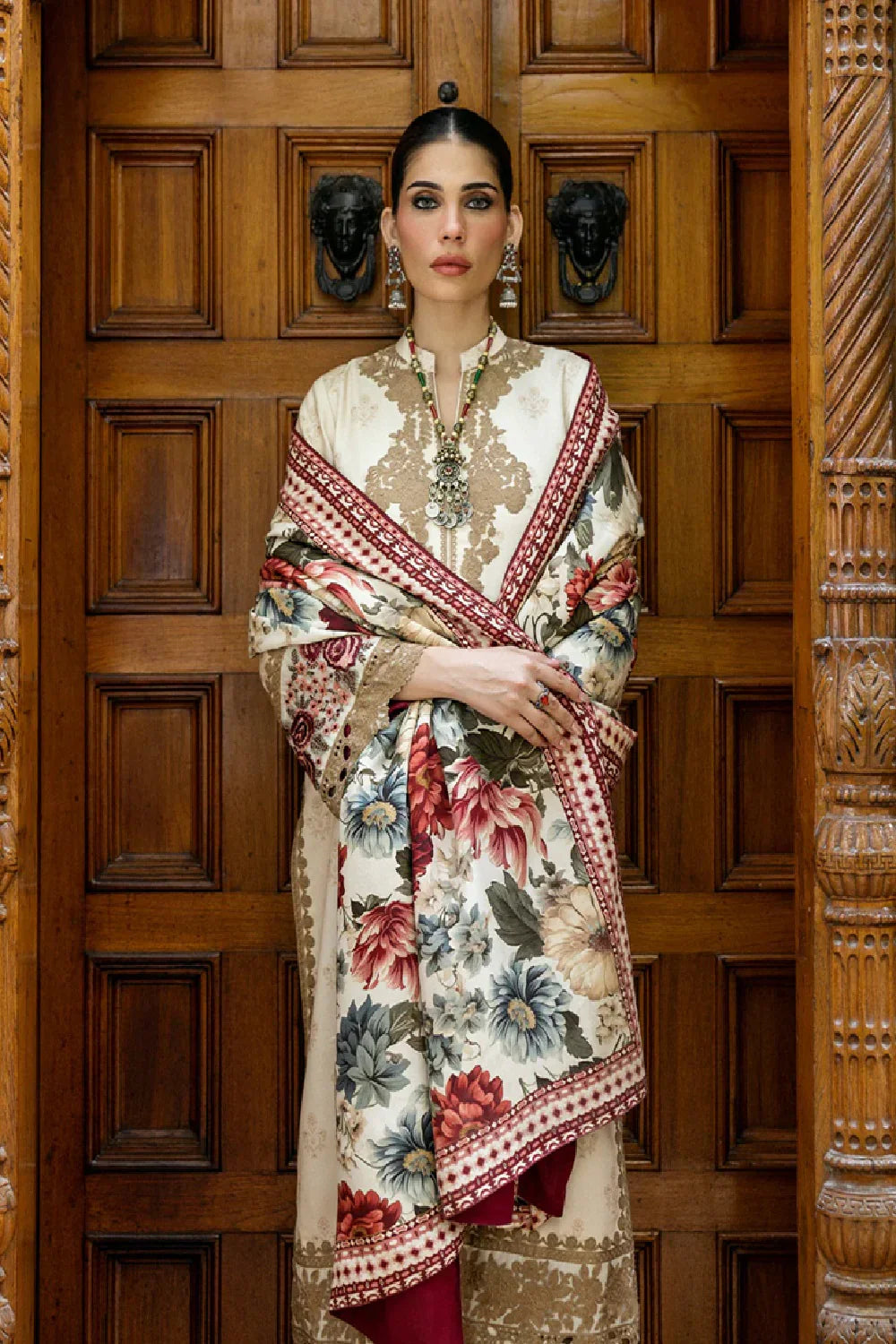Antique Gold & Cream - 3 Piece Lawn Suit | Ready To Wear